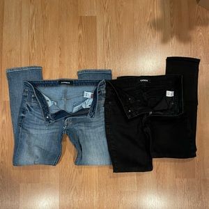 2 pairs of Express jeans, like new, 30x30